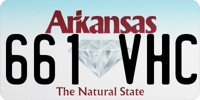 AR license plate 661VHC