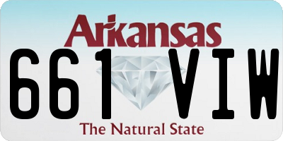 AR license plate 661VIW