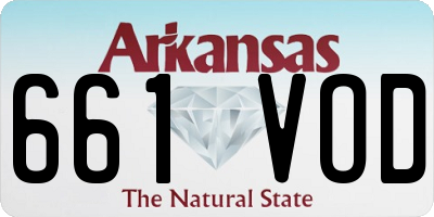 AR license plate 661VOD