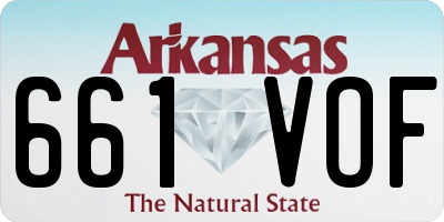 AR license plate 661VOF
