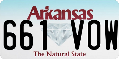 AR license plate 661VOW