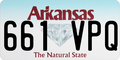AR license plate 661VPQ