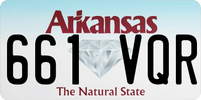 AR license plate 661VQR