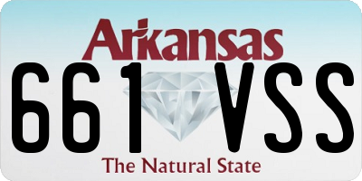 AR license plate 661VSS