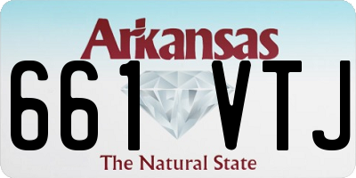 AR license plate 661VTJ