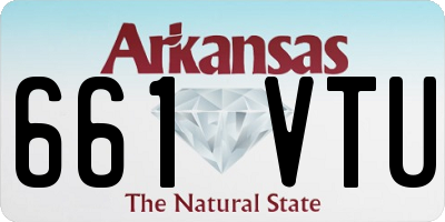 AR license plate 661VTU
