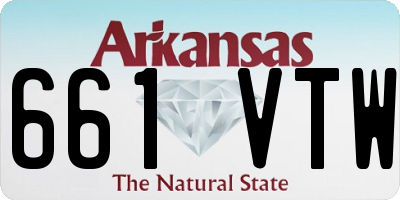 AR license plate 661VTW