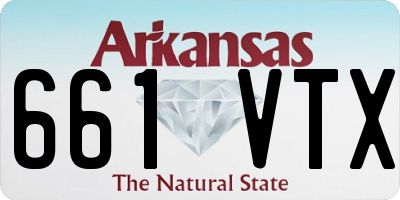 AR license plate 661VTX