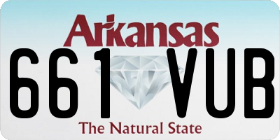 AR license plate 661VUB