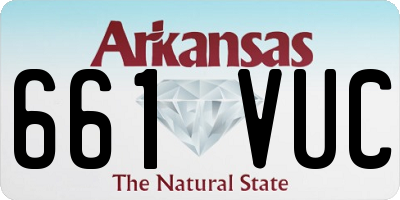 AR license plate 661VUC