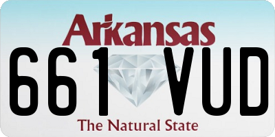 AR license plate 661VUD