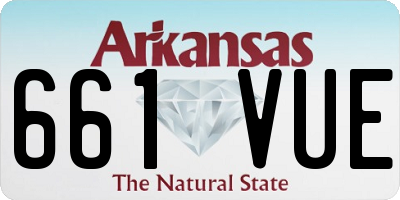 AR license plate 661VUE