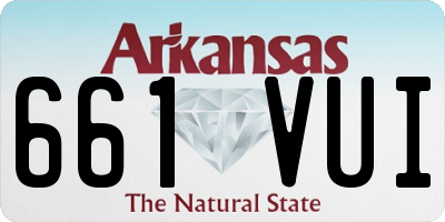 AR license plate 661VUI