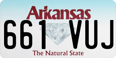 AR license plate 661VUJ