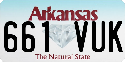 AR license plate 661VUK