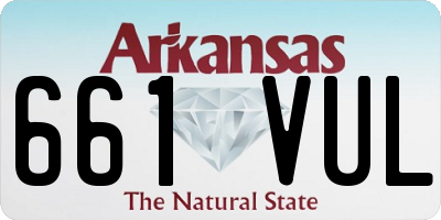 AR license plate 661VUL