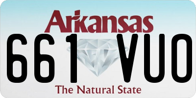 AR license plate 661VUO