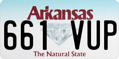 AR license plate 661VUP