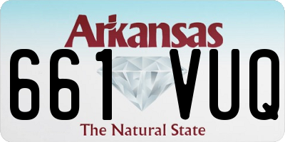 AR license plate 661VUQ