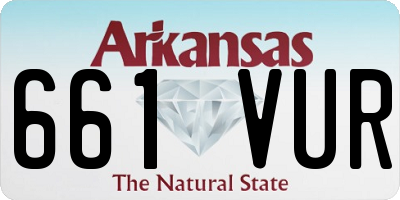 AR license plate 661VUR