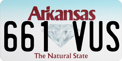 AR license plate 661VUS