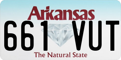 AR license plate 661VUT