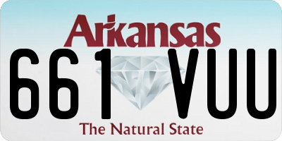 AR license plate 661VUU