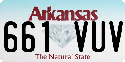 AR license plate 661VUV
