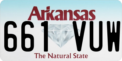 AR license plate 661VUW