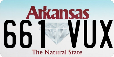 AR license plate 661VUX