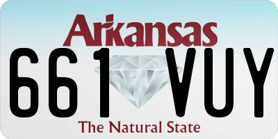 AR license plate 661VUY