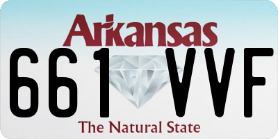 AR license plate 661VVF