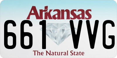 AR license plate 661VVG