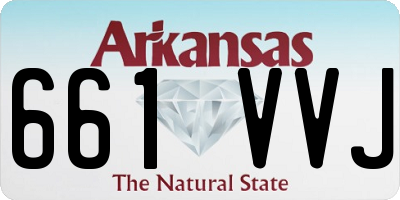 AR license plate 661VVJ
