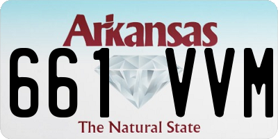 AR license plate 661VVM