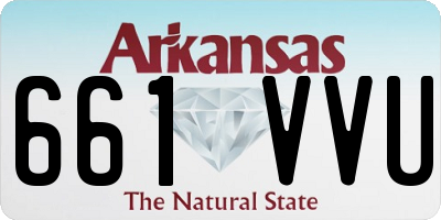 AR license plate 661VVU