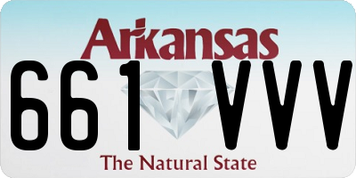 AR license plate 661VVV