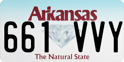 AR license plate 661VVY