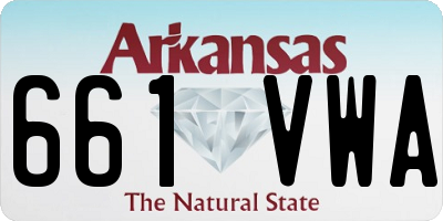 AR license plate 661VWA