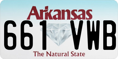 AR license plate 661VWB