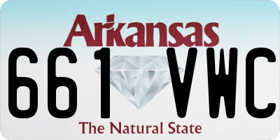 AR license plate 661VWC