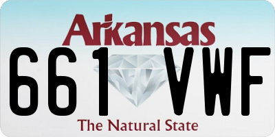 AR license plate 661VWF