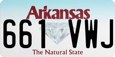 AR license plate 661VWJ
