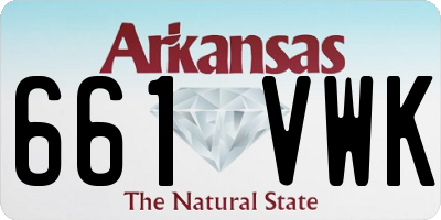 AR license plate 661VWK