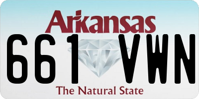 AR license plate 661VWN