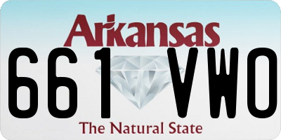 AR license plate 661VWO