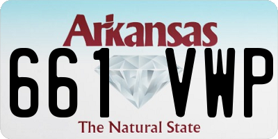 AR license plate 661VWP