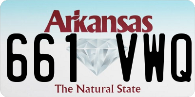 AR license plate 661VWQ