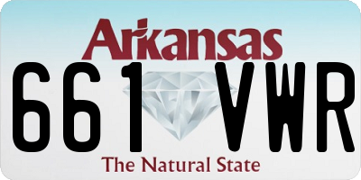 AR license plate 661VWR