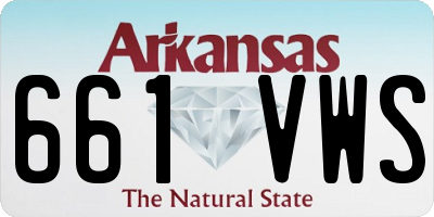 AR license plate 661VWS